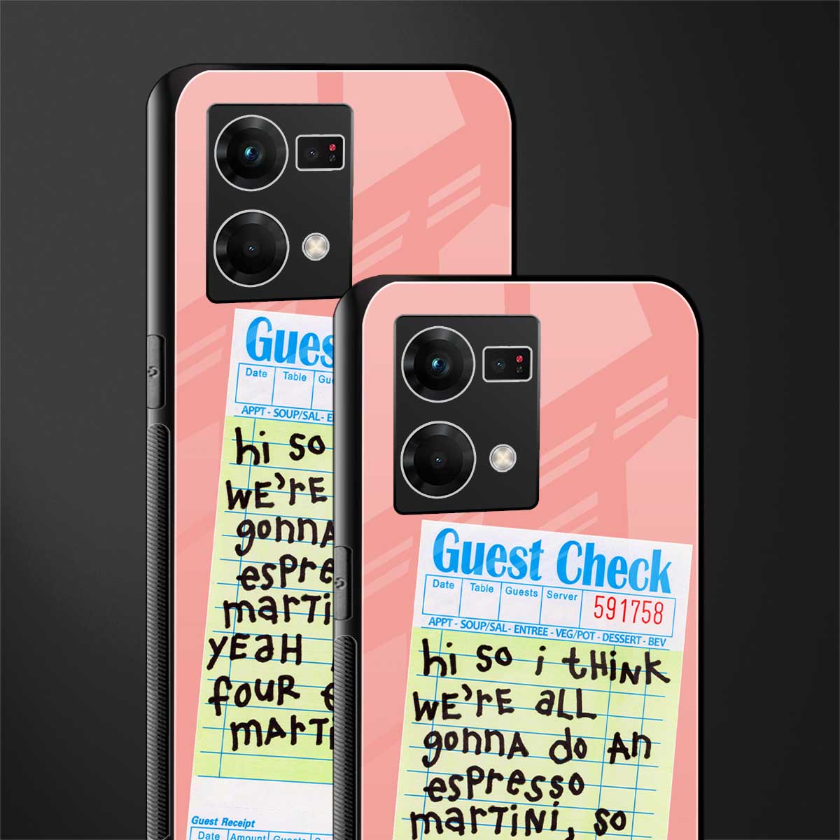 four espresso martinis back phone cover | glass case for oppo f21 pro 4g