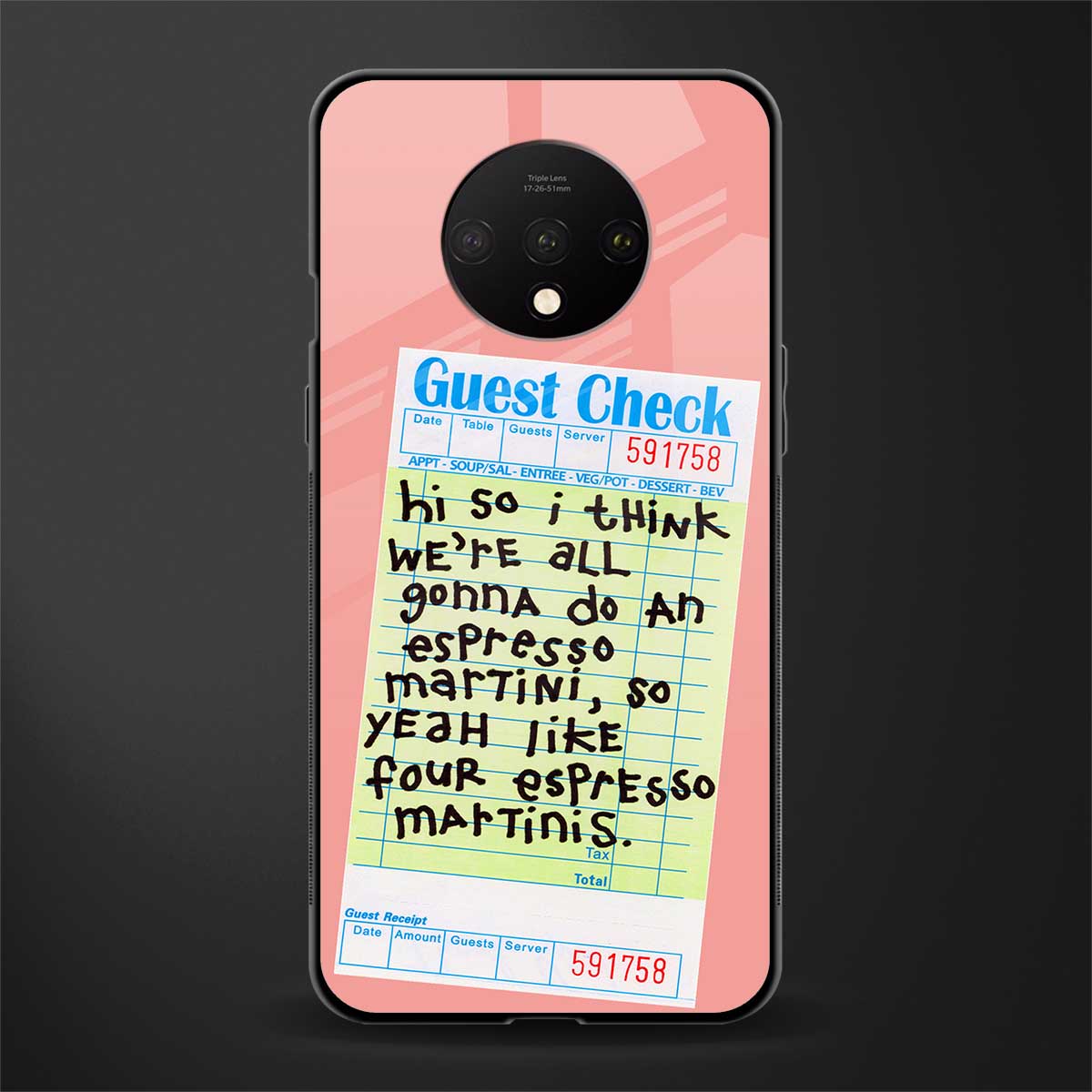 four espresso martinis glass case for oneplus 7t image