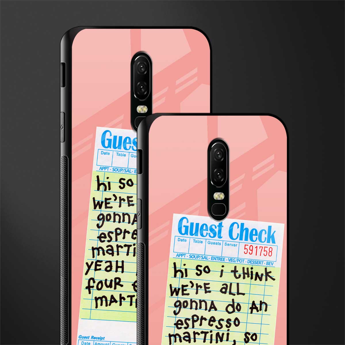 four espresso martinis glass case for oneplus 6 image-2