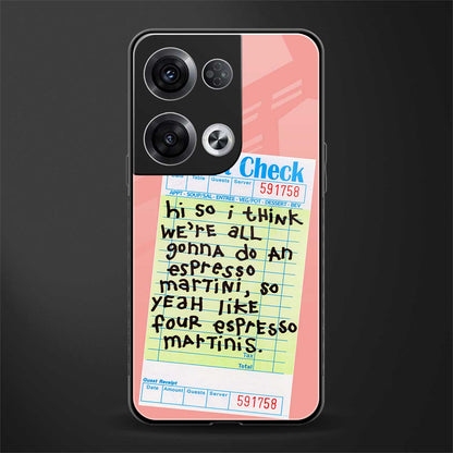 four espresso martinis back phone cover | glass case for oppo reno 8 pro