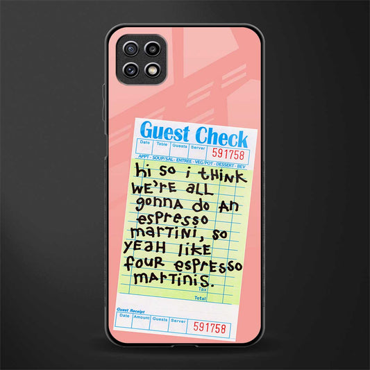 four espresso martinis back phone cover | glass case for samsung galaxy f42