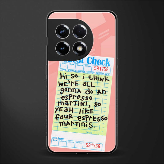 four espresso martinis back phone cover | glass case for oneplus 11r