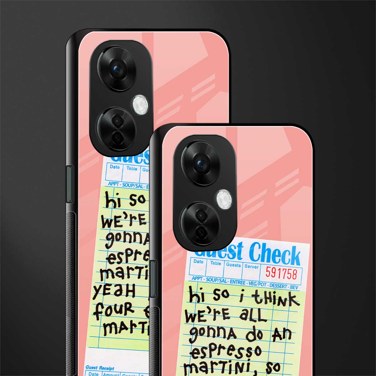 four espresso martinis back phone cover | glass case for oneplus nord ce 3 lite