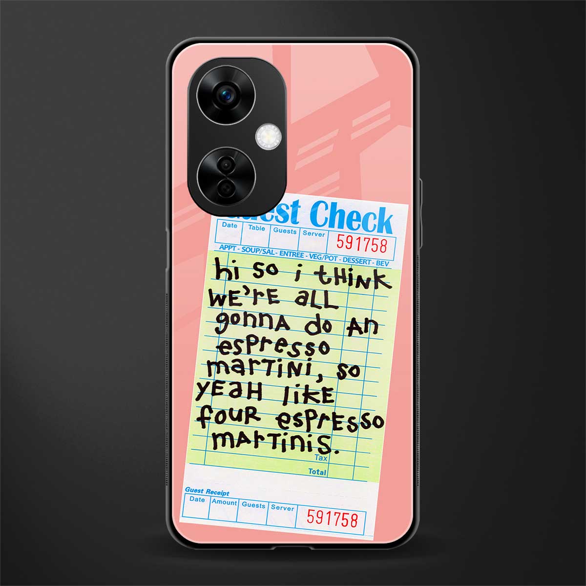 four espresso martinis back phone cover | glass case for oneplus nord ce 3 lite