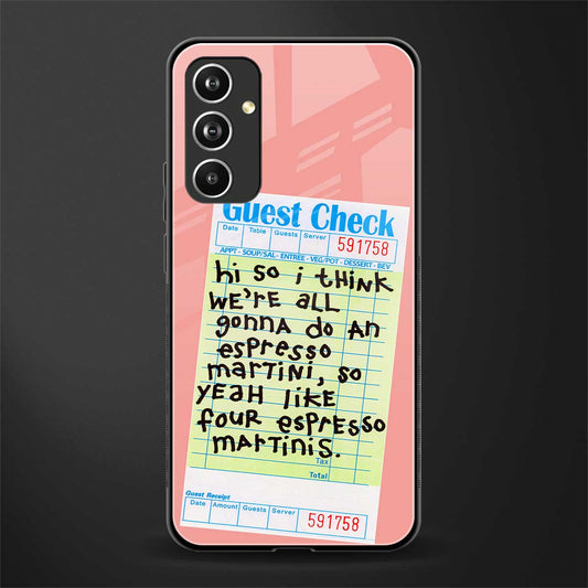 four espresso martinis back phone cover | glass case for samsung galaxy a54 5g