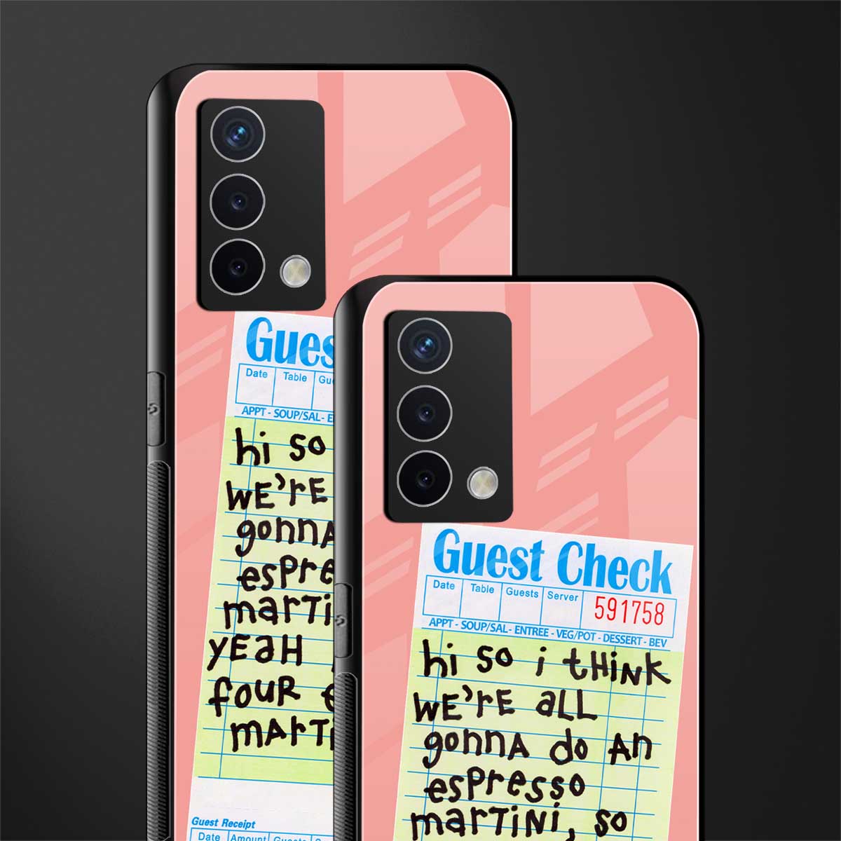 four espresso martinis back phone cover | glass case for oppo a74 4g