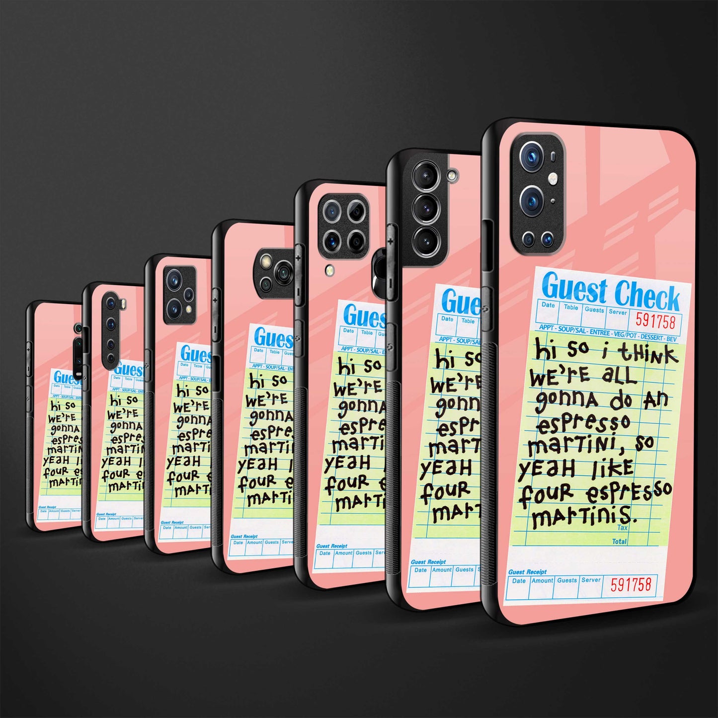 four espresso martinis back phone cover | glass case for vivo t1 44w 4g