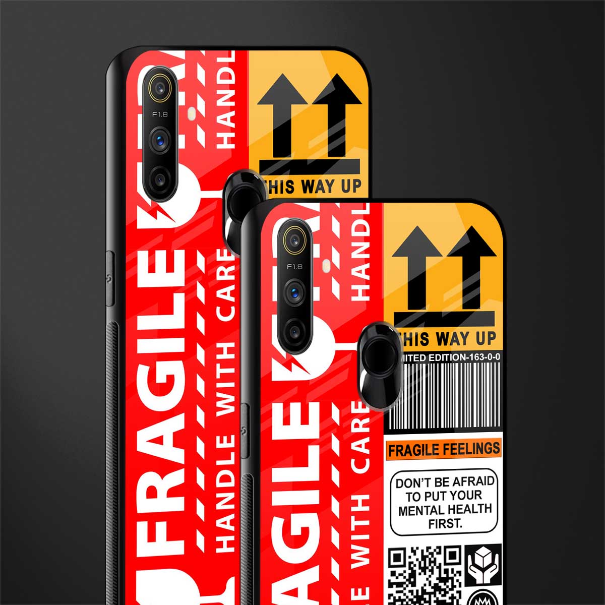 fragile feelings glass case for realme narzo 20a image-2