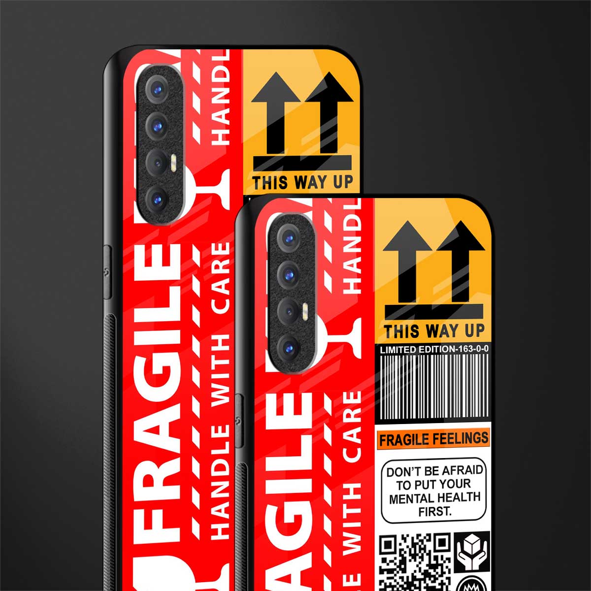 fragile feelings glass case for oppo reno 3 pro image-2