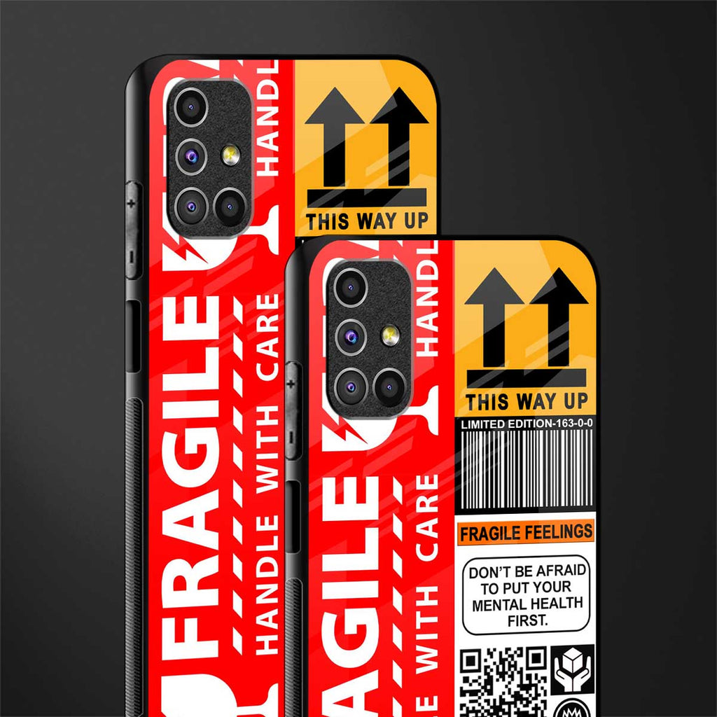 fragile feelings glass case for samsung galaxy m31s image-2