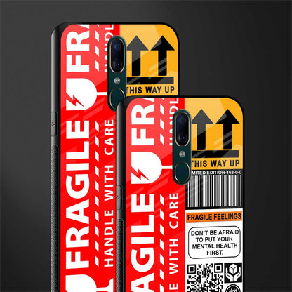 fragile feelings glass case for oppo f11 image-2
