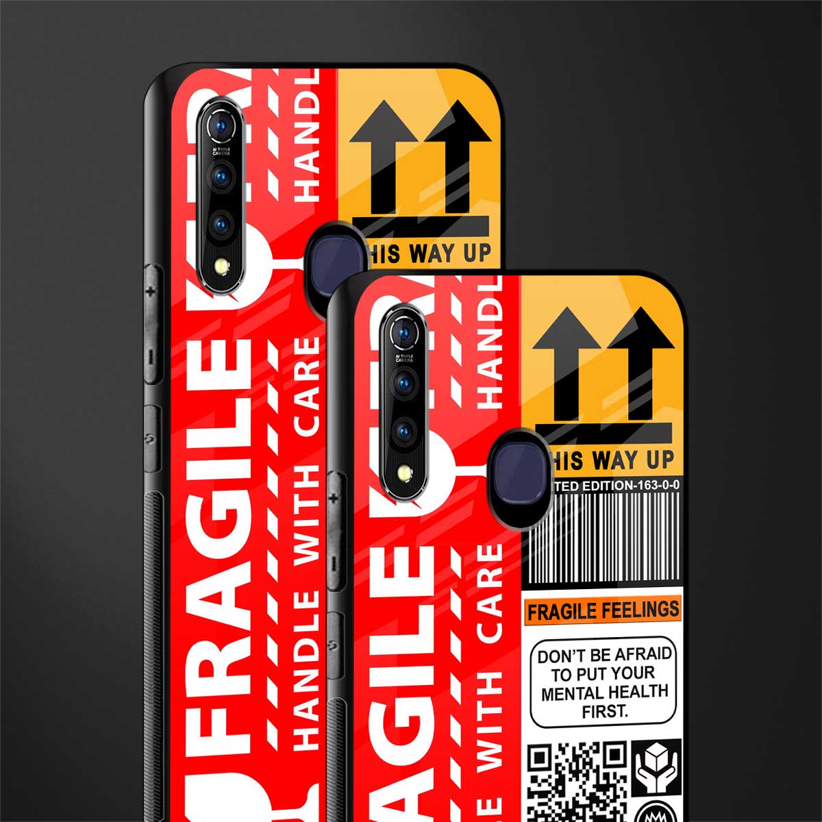 fragile feelings glass case for vivo z1 pro image-2