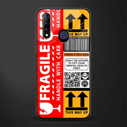 fragile feelings glass case for vivo z1 pro image