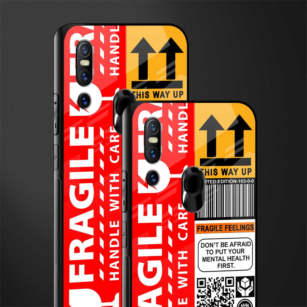 fragile feelings glass case for vivo v15 image-2