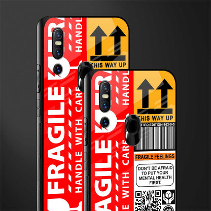 fragile feelings glass case for vivo v15 image-2
