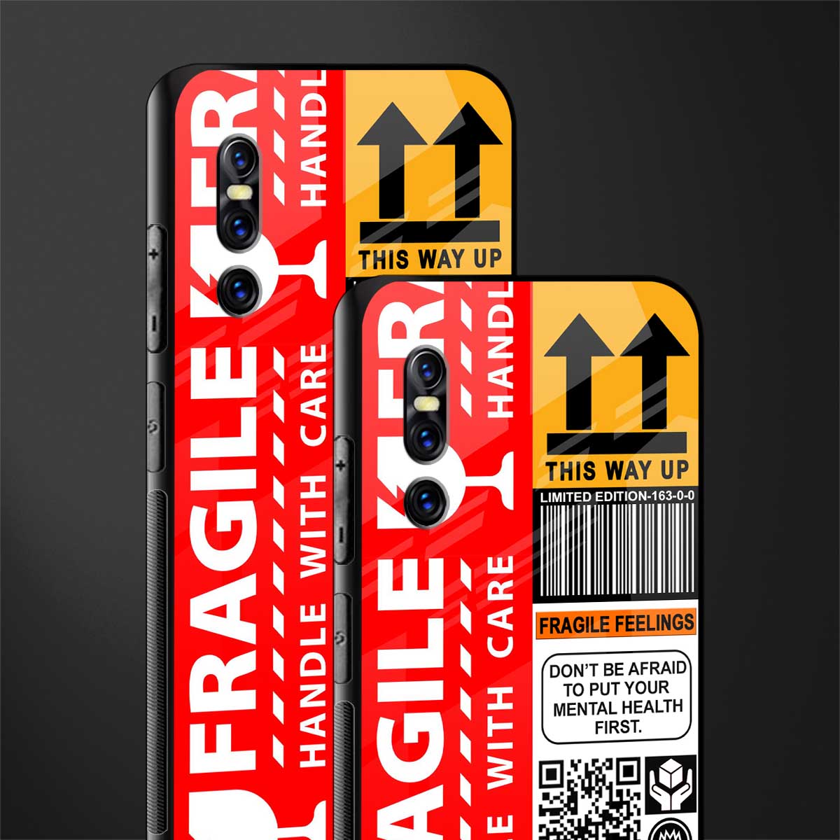 fragile feelings glass case for vivo v15 pro image-2