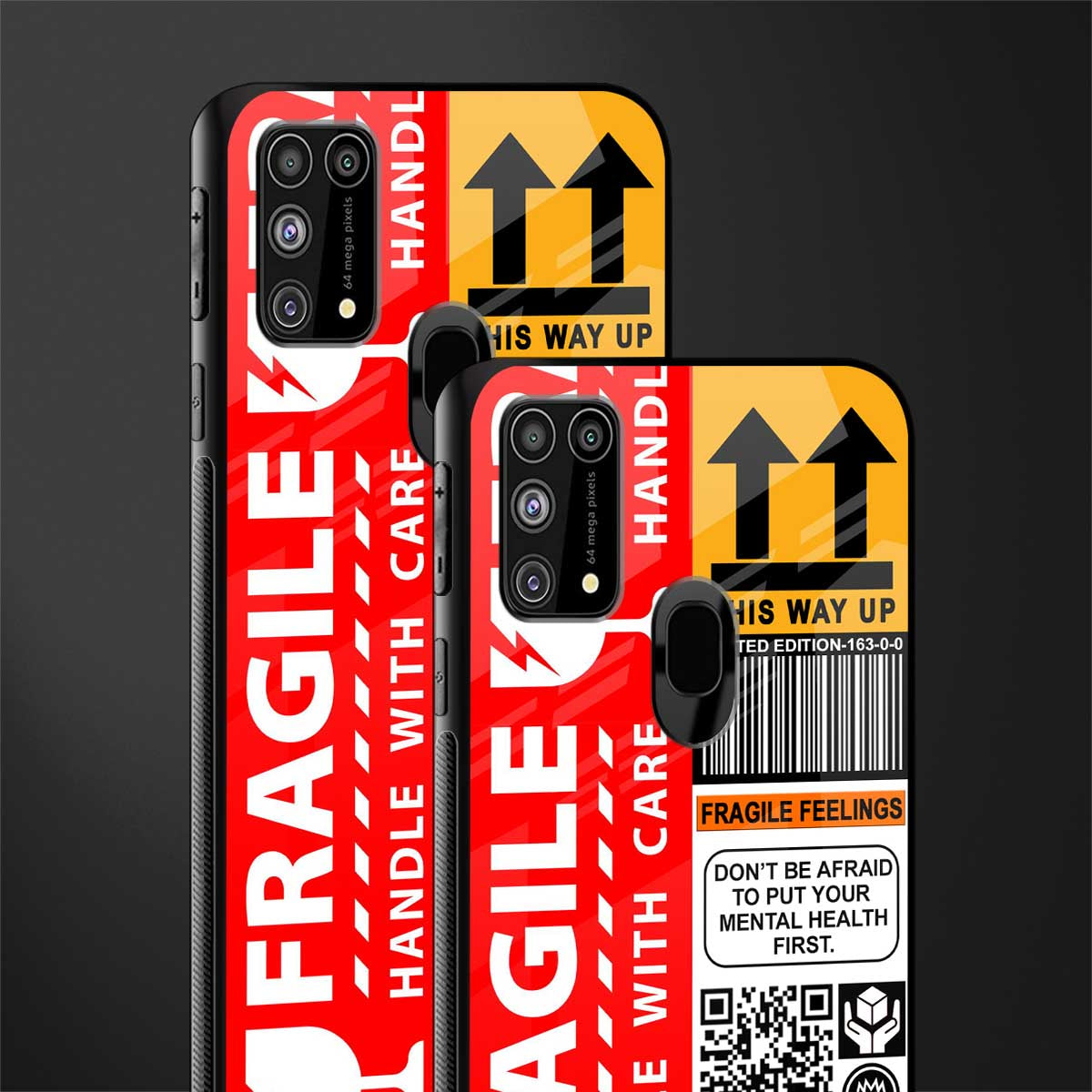 fragile feelings glass case for samsung galaxy f41 image-2