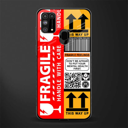 fragile feelings glass case for samsung galaxy m31 prime edition image
