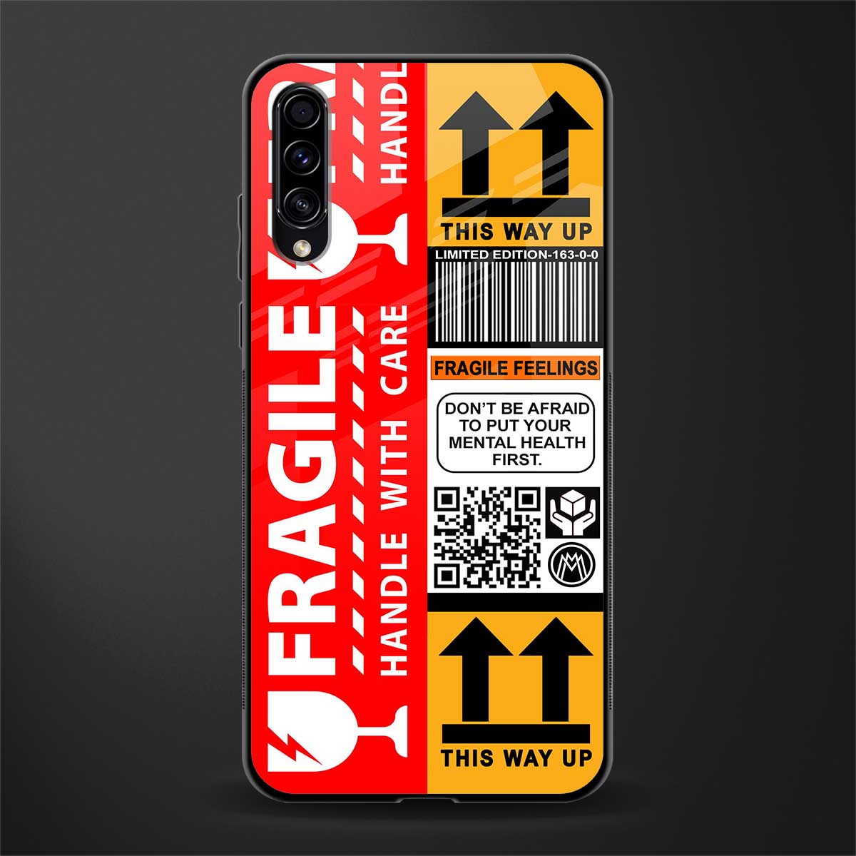 fragile feelings glass case for samsung galaxy a30s image