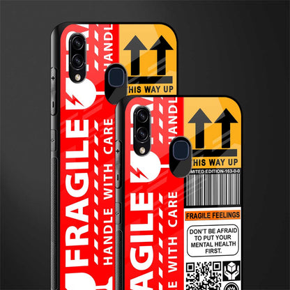 fragile feelings glass case for samsung galaxy m10s image-2