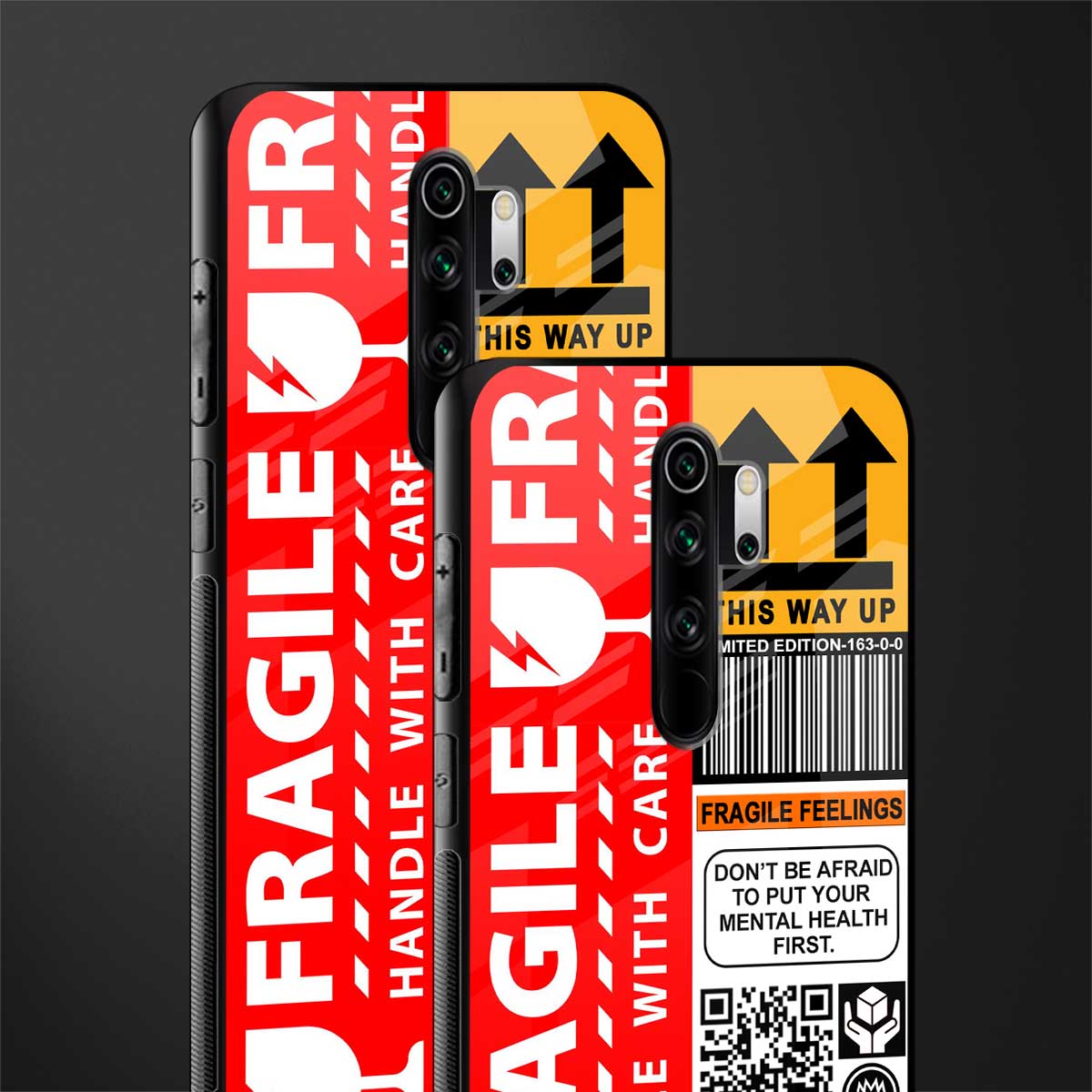 fragile feelings glass case for redmi note 8 pro image-2