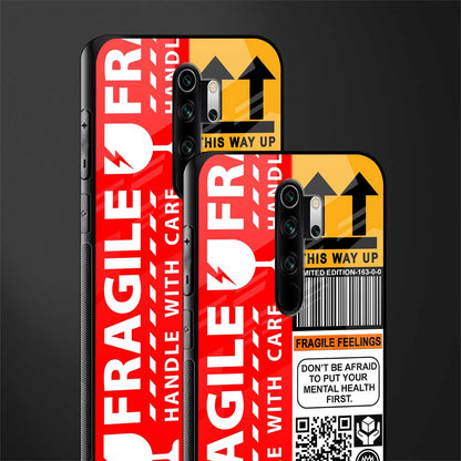 fragile feelings glass case for redmi note 8 pro image-2