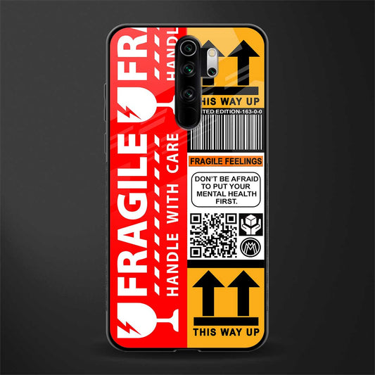 fragile feelings glass case for redmi note 8 pro image