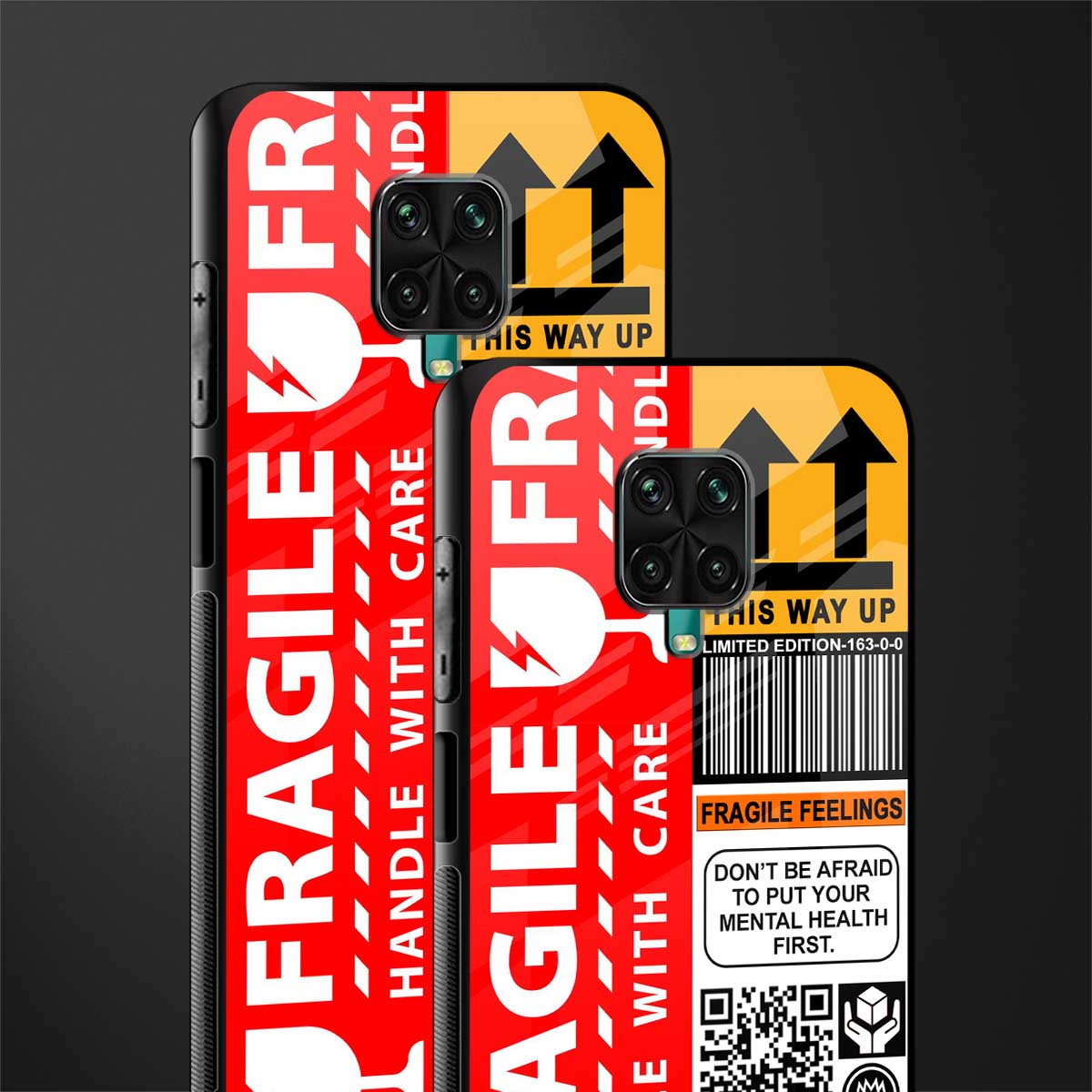fragile feelings glass case for redmi note 9 pro max image-2