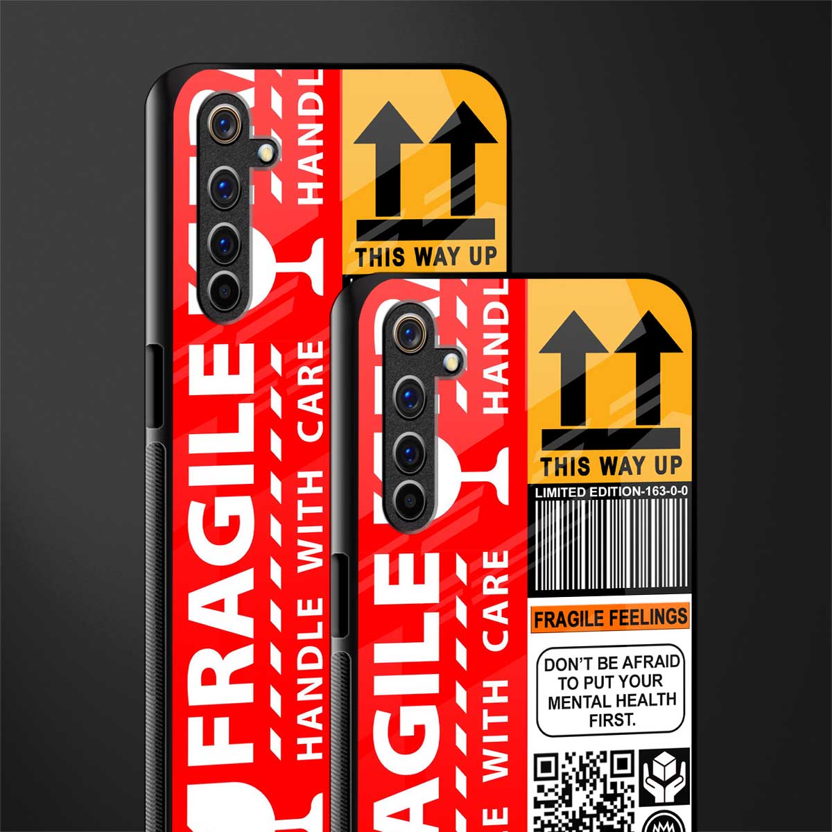 fragile feelings glass case for realme 6i image-2