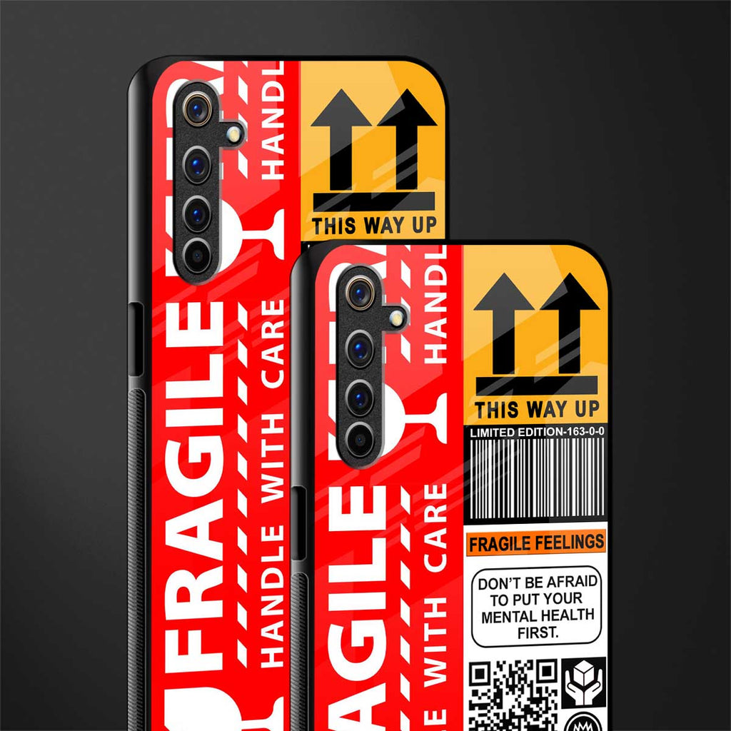 fragile feelings glass case for realme 6 image-2