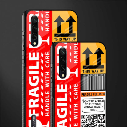 fragile feelings glass case for mi a3 redmi a3 image-2