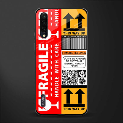 fragile feelings glass case for mi a3 redmi a3 image