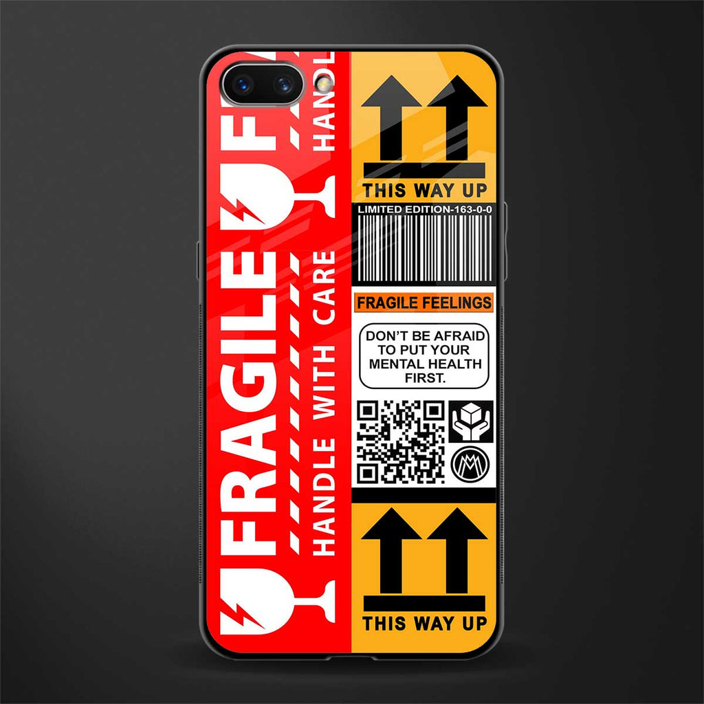 fragile feelings glass case for realme c1 image