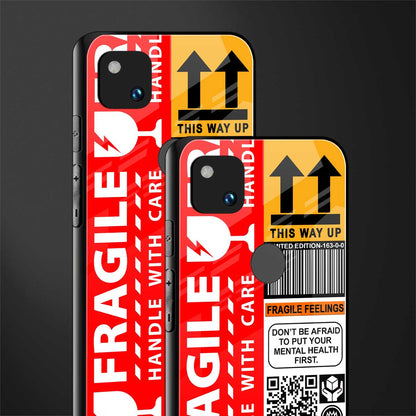 fragile feelings back phone cover | glass case for google pixel 4a 4g