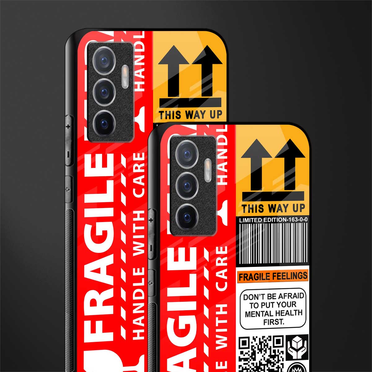 fragile feelings glass case for vivo v23e image-2