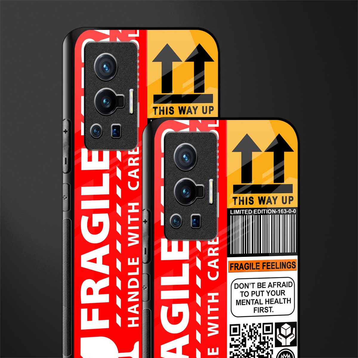 fragile feelings glass case for vivo x70 pro image-2