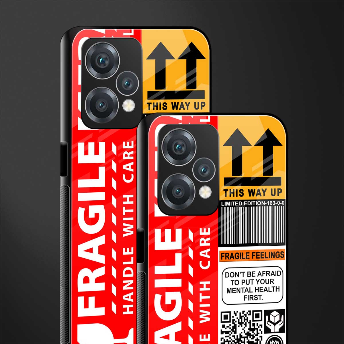 fragile feelings back phone cover | glass case for realme 9 pro 5g