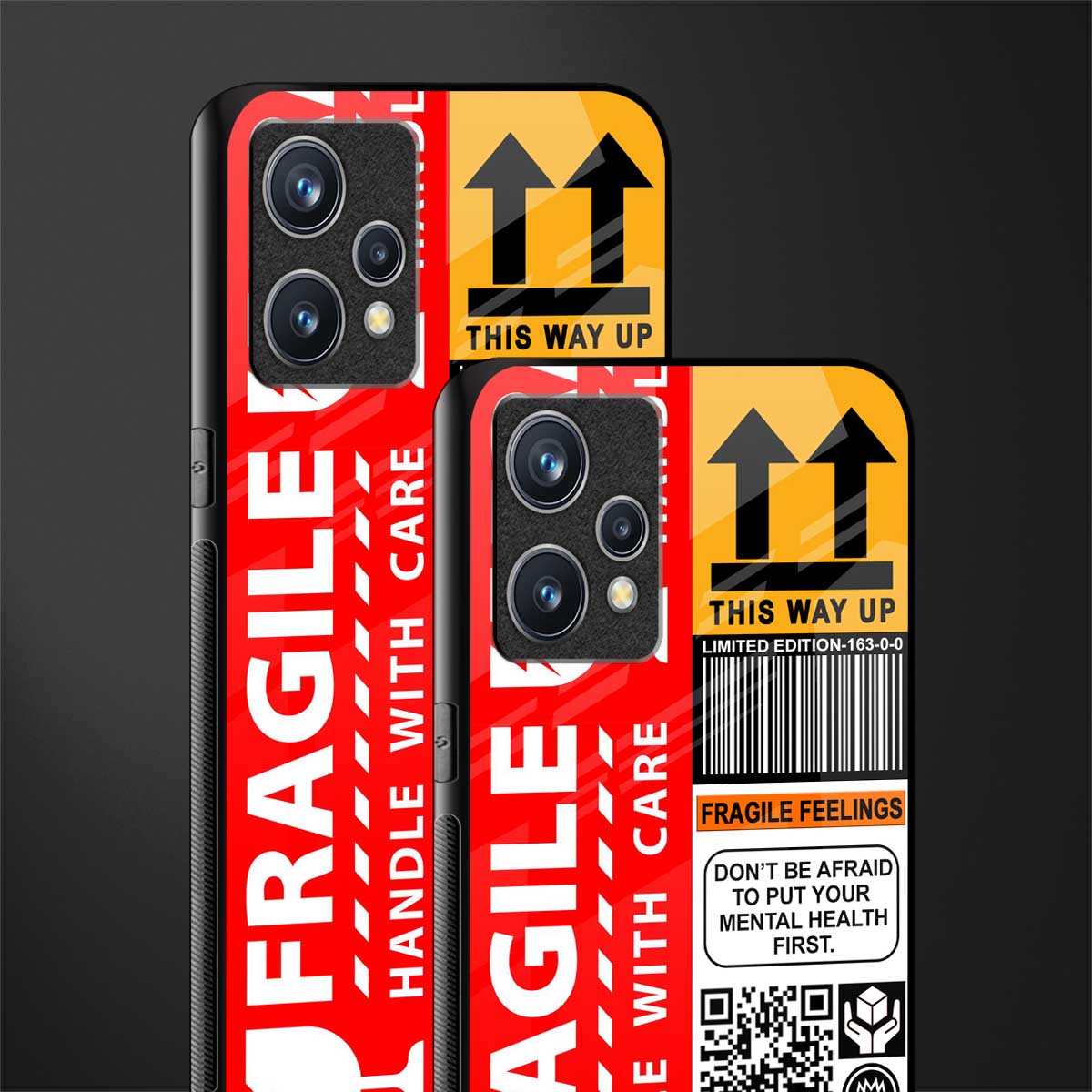 fragile feelings glass case for realme 9 4g image-2