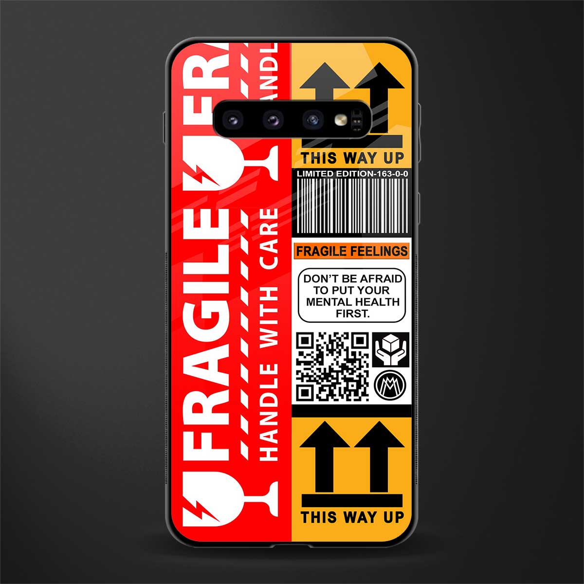 fragile feelings glass case for samsung galaxy s10 image