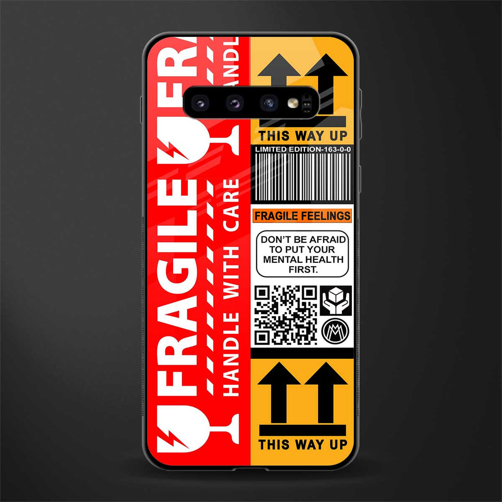 fragile feelings glass case for samsung galaxy s10 plus image