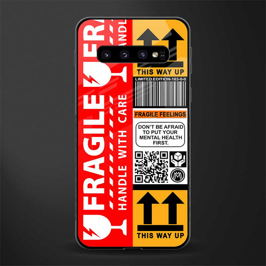 fragile feelings glass case for samsung galaxy s10 plus image