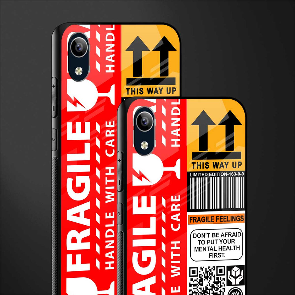 fragile feelings glass case for vivo y91i image-2
