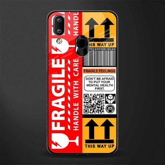 fragile feelings glass case for vivo y91 image