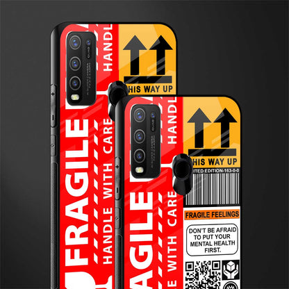 fragile feelings glass case for vivo y30 image-2
