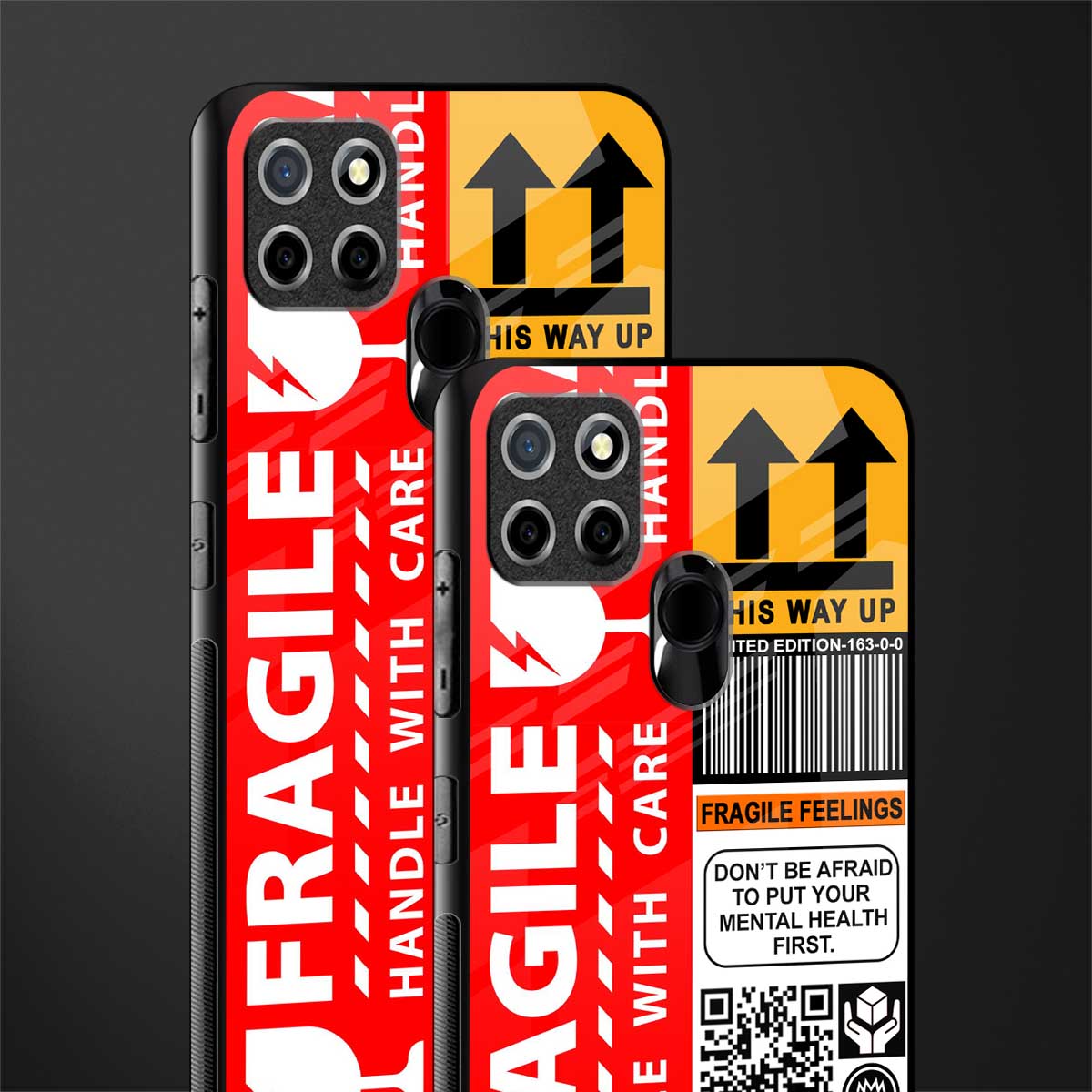 fragile feelings glass case for realme narzo 30a image-2