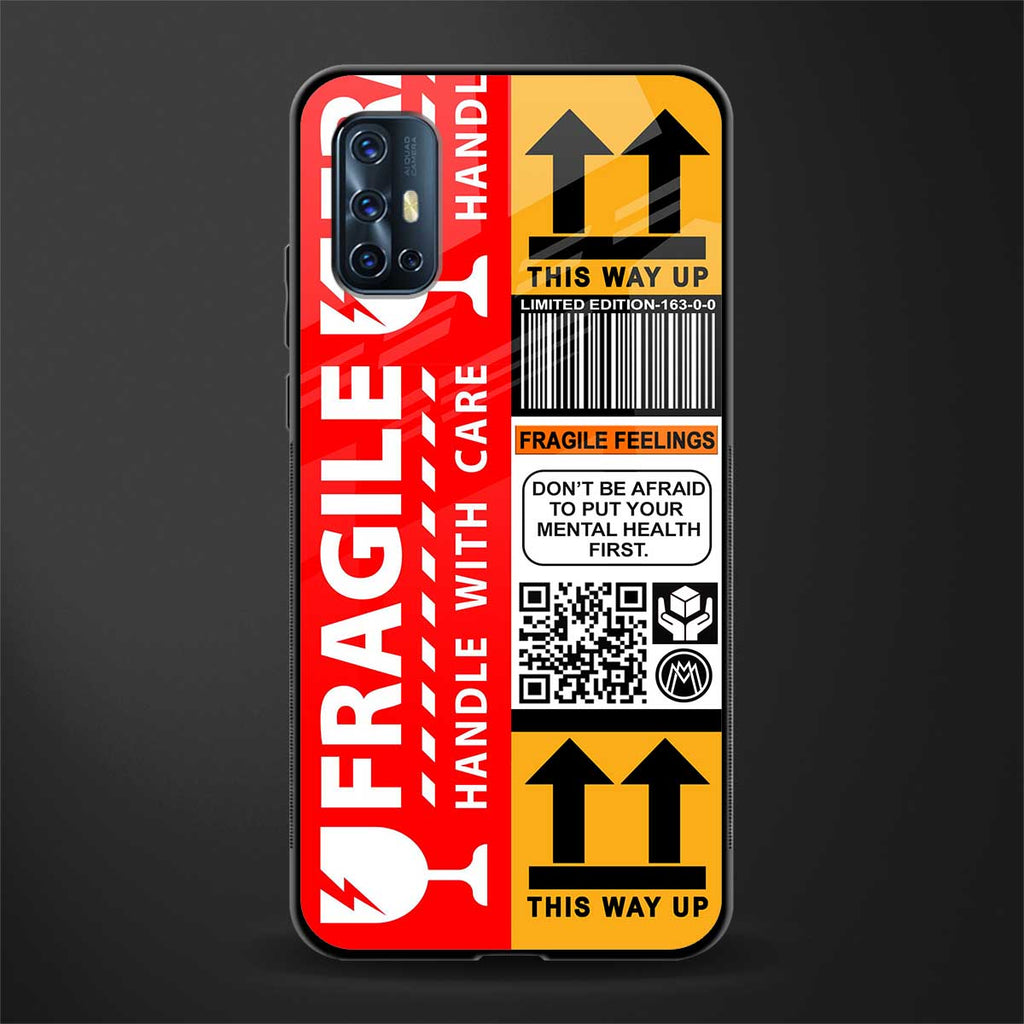 fragile feelings glass case for vivo v17 image