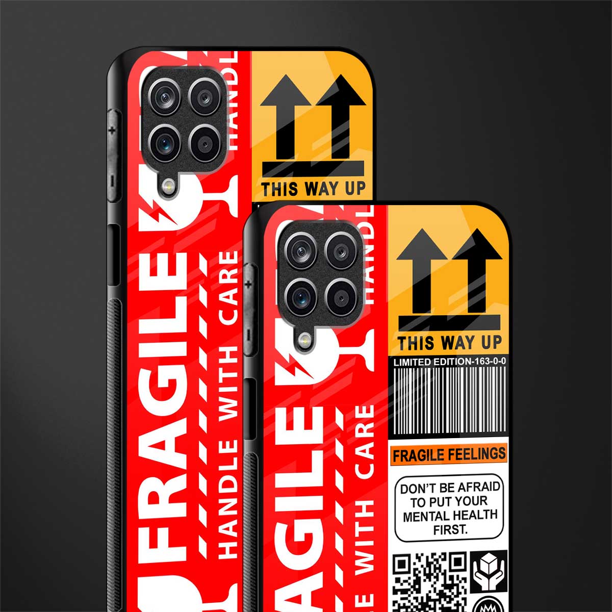 fragile feelings glass case for samsung galaxy a12 image-2