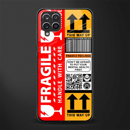 fragile feelings glass case for samsung galaxy m12 image