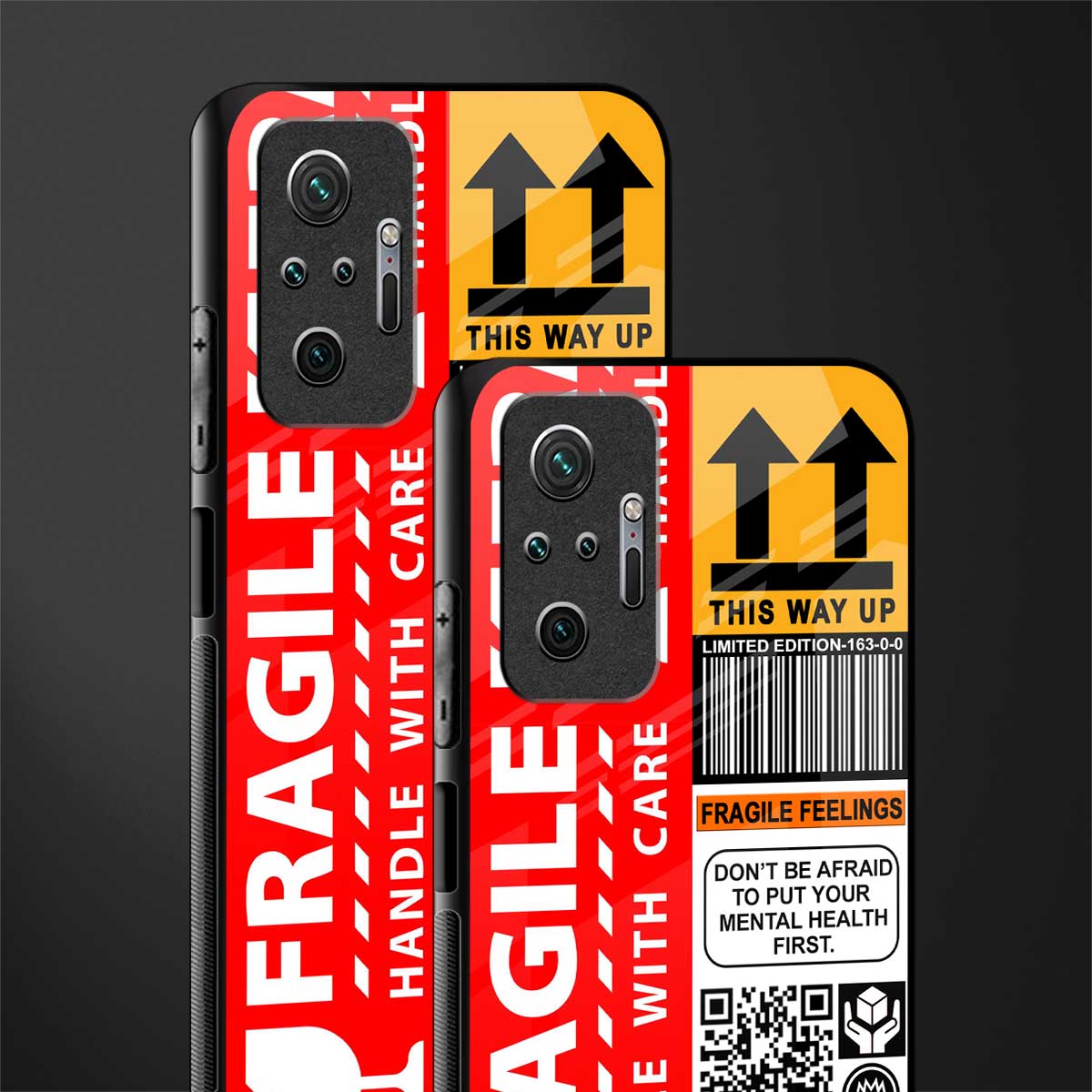 fragile feelings glass case for redmi note 10 pro max image-2