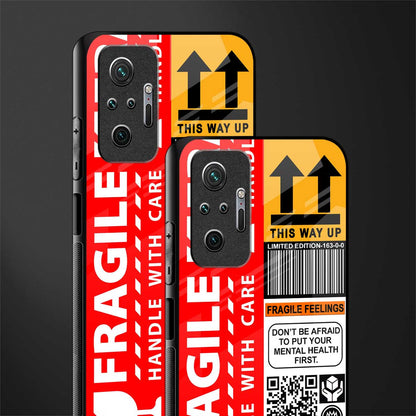 fragile feelings glass case for redmi note 10 pro max image-2